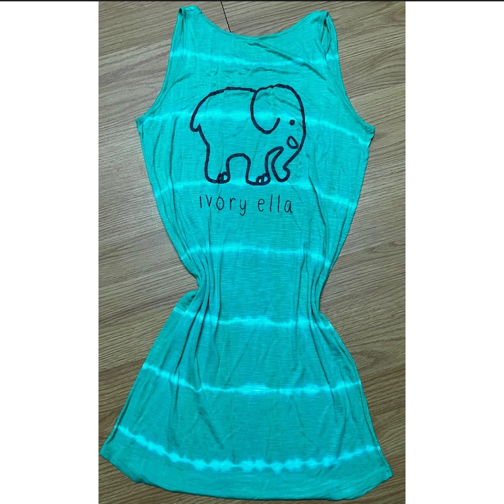 Ivory Ella green tie dye dress women’s sz. Small